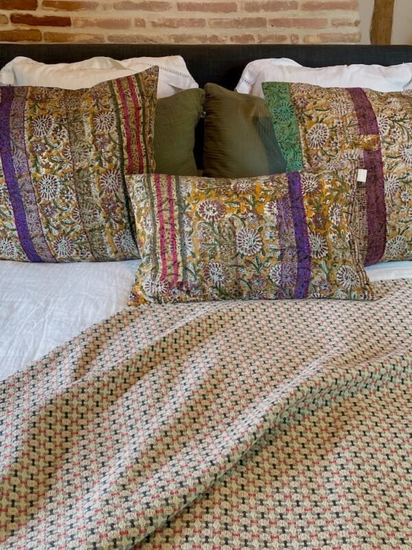 HOUSSE DE COUSSINS KANTHA VINTAGE LÉON N°01